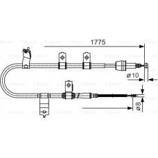 BOSCH 1987482077 - BOSCH HYUNDAI трос стоян.гальма прав. Santa Fe