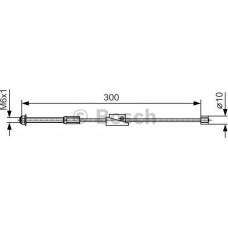 BOSCH 1987482132 - BOSCH  FORD трос ручного гальма передн.Fiesta 02-