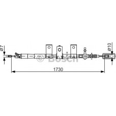 BOSCH 1987482344 - Тросовий привод, стоянкове гальмо