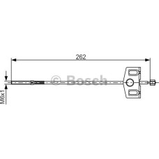 BOSCH 1987482337 - BOSCH трос ручного гальма передн. NISSAN QASHQAI 10-