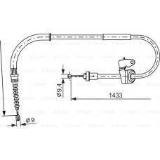 BOSCH 1987482231 - BOSCH BMW трос ручного гальма лів. MINI 1.4-1.6 01-.