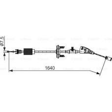 BOSCH 1987482798 - BOSCH Трос гальмывний центр. PEUGEOT 3008 електр.