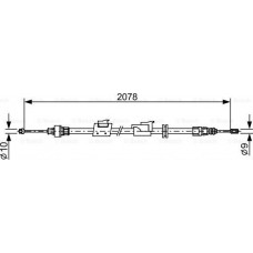 BOSCH 1987482706 - BOSCH FORD трос ручного гальма лів. Mondeo -15. S-Max -14