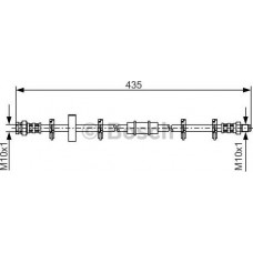 BOSCH 1987476442 - BOSCH FIAT гальмівний шланг передній RITMO.UNO 83-85