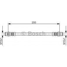BOSCH 1987476403 - BOSCH BMW шланг гальмівний задн. внутрішній. E36