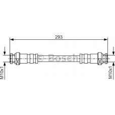 BOSCH 1987476543 - BOSCH MAZDA гальм.шланг задн. 626 -92