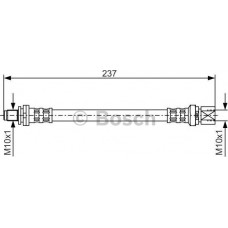 BOSCH 1987476564 - BOSCH OPEL шланг гальмівний задн. Astra F 96-. Vectra A. Calibra