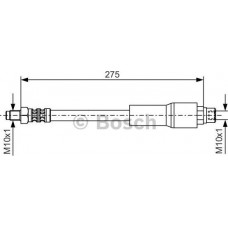 BOSCH 1987476649 - BOSCH шланг гальмівний задн. on caliper BMW E38 275mm