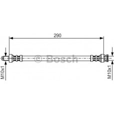 BOSCH 1987476688 - BOSCH  FIAT шланг гальм.задн. Ducato -98