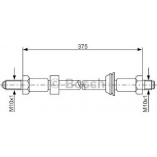 BOSCH 1987476023 - BOSCH FORD шланг гальмівний передн. 1.3 Escort-Orion -90