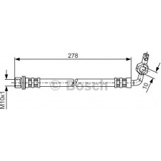 BOSCH 1987476127 - BOSCH TOYOTA шланг гальм. задн. правий RAV 4 IІ 00-