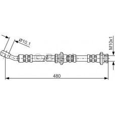 BOSCH 1987476802 - BOSCH NISSAN шланг гальмівний передн. лів. Almera -00