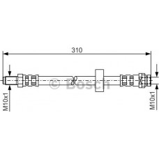 BOSCH 1987476883 - BOSCH шланг гальмівний задн. FORD Mondeo III 00-07