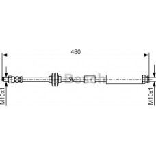 BOSCH 1987476824 - BOSCH FIAT гальмівний шланг передн.Punto 99-