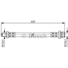 BOSCH 1987476345 - BOSCH шланг гальмівний MITSUBISHI L300. PAJERO