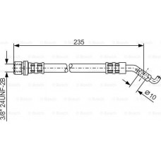 BOSCH 1987476207 - Шланг тормозной TOYOTA Corolla E12 задн. пр-во Bosch