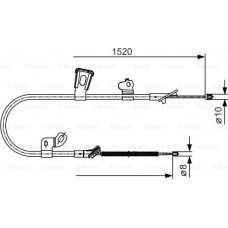 BOSCH 1987477918 - BOSCH трос ручного гальма лів. TOYOTA YARIS -05