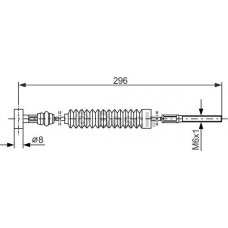 BOSCH 1987477984 - BOSCH TOYOTA трос ручн.гальма передн.Corolla 97-