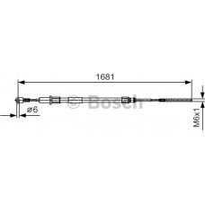 BOSCH 1987477924 - BOSCH BMW трос стоян.гальма лів.-прав. E36 94-