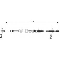 BOSCH 1987477594 - BOSCH PEUGEOT трос ручного гальма задн. прав. 607