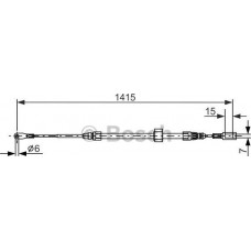 BOSCH 1987477856 - BOSCH DB трос ручного гальма SPRINTER 1435 285 передн.