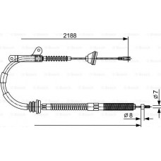 BOSCH 1987477879 - BOSCH VOLVO трос ручного гальма задн. лів.740