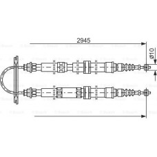 BOSCH 1987477390 - Тросовий привод, стоянкове гальмо