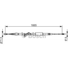 BOSCH 1987477249 - BOSCH трос гальм. задн. лів. прав. AUDI TT -06