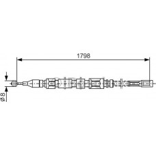 BOSCH 1987477211 - BOSCH  DB трос ручн.гальма задн.ч. 207-310 6014201185стар.тип