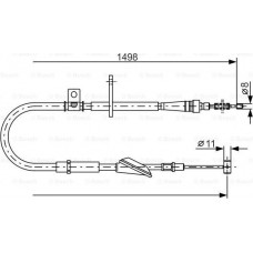 BOSCH 1987477772 - Тросовий привод, стоянкове гальмо