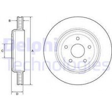 Delphi BG9214C - DELPHI JEEP гальмівний диск задній GRAND CHEROKEE IV