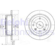 Delphi BG4091 - DELPHI CHEVROLET диск гальмівний задн. LacettiNubira.Daewoo