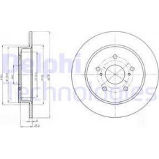 Delphi BG4222 - DELPHI SUZUKI диск гальмівний задн. SX4 05-