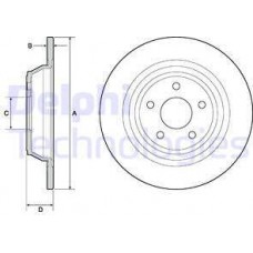 Delphi BG4703C - DELPHI диск гальм. задн. FORD Mondeo 14-