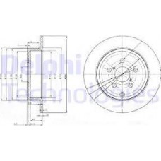 Delphi BG3912 - DELPHI TOYOTA гальмівний диск задній Avensis 03- 28010