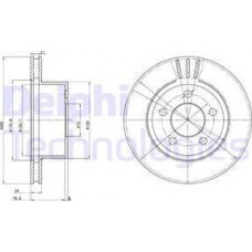 Delphi BG3533 - DELPHI JEEP диск гальмівний передній Cherokee.Grand Cherokee.Wrangler 84-07