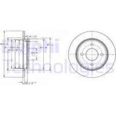 Delphi BG3054C - DELPHI FORD диск гальмівний задній Sierra.Focus