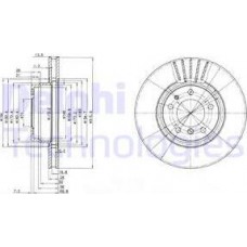 Delphi BG3039 - DELPHI BMW диск гальмівний передній E38 94-