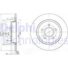 Delphi BG3897C - DELPHI FORD диск гальмівний задн.C-Max.Focus II.Volvo C30-70.S40.V40-50 03-