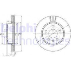 Delphi BG3296 - DELPHI DB диск гальмівний передн. вент. Vito108-110D-113-114 96-