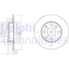 Delphi BG2149 - DELPHI OPEL диск гальмівний передній KADETT E 1.0-1.3