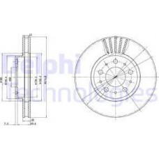 Delphi BG2841 - DELPHI VOLVO диск гальмів.передн.850-940.S70.V70.XC70