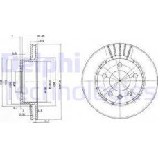 Delphi BG2384 - DELPHI OPEL диск гальмівний передн. Omega A