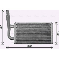 Ava Quality Cooling FD6661 - AVA FORD Радіатор системи опалення TRANSIT 06-. TRANSIT TOURNEO 06-