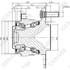 GMB GH35120M - GMB HONDA Ступица задн. CR-V 1.6-2.0 12-16