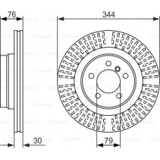 BOSCH 0986479489 - BOSCH диск гальм. передн. RANGE ROVER -12