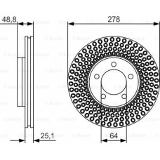 BOSCH 0986479699 - BOSCH диск гальм. передн. VOLVO V40 12-