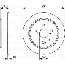 BOSCH 0986479657 - BOSCH диск гальмівний задн.Lexus IS 05-