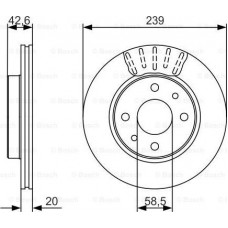 BOSCH 0986479082 - Диск тормозной ВАЗ 2110 передний вентилируемый R 13 пр-во Bosch