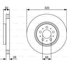 BOSCH 0986479321 - BOSCH VOLVO диск гальм. передній S60-S80-XC70